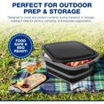 thumbnail image 6 of 2-Pack XL Collapsible BBQ Prep Tub with Built-In Cutting Board, Lid & Strainer – Marinate, Drain & Prep – Large Food-Safe Container – Perfect for Grilling, Smoking & Outdoor Cooking (Black), 6 of 6