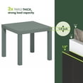 thumbnail image 3 of Furinno Classic Toolless Assembly Square Side Table, Green End Table with 1.8 Thick Tabletop, Night Stand, Bedside Table, for Living Room, Bedroom, Light Sage, 3 of 5