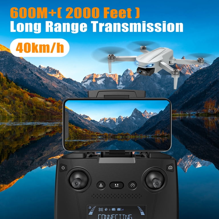 Loolinn | GPS Drone with Camera 4K for Beginners as Gift, Under 250 Grams, 50 Minutes Flying Time, Two Batteries, 4K Photo, 2K Video, GPS Intelligent Return, Follow Me, Drone with