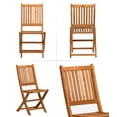 thumbnail image 3 of Amazonia London Teak Wood Outdoor Folding Chairs, Brown (Set of 2), 3 of 7