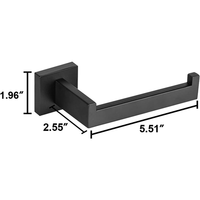 Square Edge Matte Black Wall-Mounted Toilet Paper Holder + Reviews | Crate  & Barrel