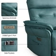 thumbnail image 6 of Korser Small Power Zero Gravity Recliner Chairs for Adults with USB&Type-C Ports for Living Room,Teal, 6 of 8