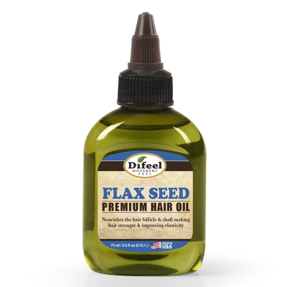 Difeel Premium Natural Hair Oil - Flax Seed Hair Oil 2.5 oz.