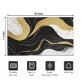 thumbnail image 5 of Black and Gold Marble Wavy Lines Pattern Door Rugs,Washable Non Slip Door Mats Indoor,Decorative Door Mats,Entry Mat Indoor for Entrance,Bedroom,Kitchen,Bathroom,17"x30", 5 of 6