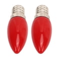 thumbnail image 3 of 2PCS E12 4LEDS SMD2835 Candelabra Bulb 220V 1.5W Glass Chandelier Light Bulb Candle Bulb for Ceiling Wall Sconce Red, 3 of 14