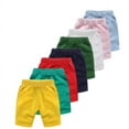 thumbnail image 6 of SILVERCELL 2-10Y Boys Girls Casual Cotton Shorts Toddler Kids Solid Color Half Pants (Without Drawstring), 6 of 6