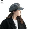 thumbnail image 5 of SPRING PARK Vintage Unisex Men Women Autumn Winter Plaid Warm Beret Hat Outdoor Wide Brim Casual Octagonal Cap, 5 of 5