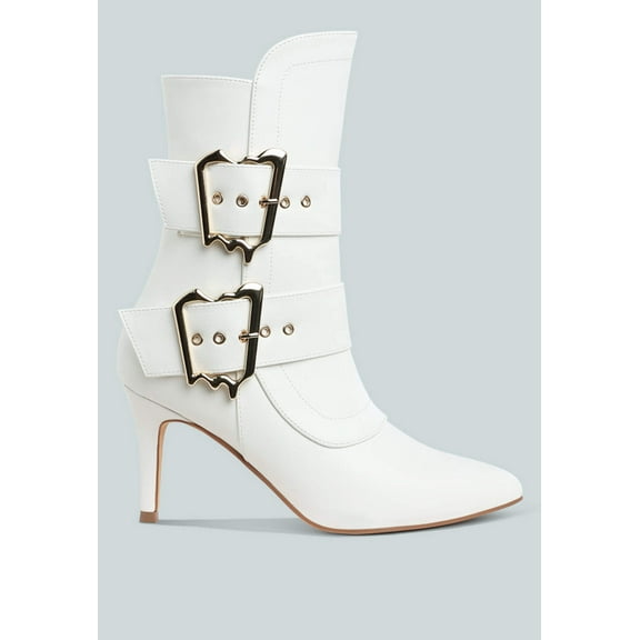Ebera Chunky Buckle Strap Ankle Boots