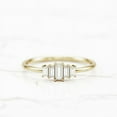 thumbnail image 5 of HeartsAndYou 5 Stone Art Deco Engagement Ring for Women 0.8ct Baguette Cut Moissanite 18k Yellow Gold Over Silver, 5 of 9