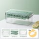 thumbnail image 3 of Bandeja para cubitos de hielo con tapa y contenedor - Bandejas de hielo apilables de fácil liberación para congelador - Molde para cubitos de hielo, 3 of 5
