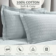 thumbnail image 4 of Superior Calvert Cotton Matelasse Bedspread Set, Queen, Sky Blue, 4 of 8