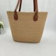 thumbnail image 1 of Granjero Gordo Bolso de mano tejido y bolsas de cosméticos, bolso de mano tejido elegante de playa de verano, bolso de hombro de 9,84 x 9,84 x 3,93 pulgadas (caqui), 1 of 4