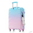 thumbnail image 6 of Luggage Set of 3, 20-inch with USB Port, Airline Certified Carry-on Luggage , +PC Hard Shell Luggage with Spinner Wheels, light blue and pink, 6 of 9