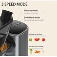 thumbnail image 3 of Philergo Cold Press Juicer, Powerful Slow Juicer with Quiet Motor and Reverse Function, High Juice Yield for Fruits and Vegetables, Dishwasher Safe, Black, 3 of 7