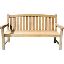 D-Art Collection Teak Captain 3 Seater Bench in solid teakwood natural color