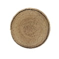 thumbnail image 3 of LR Home Small Braided Geometric Indoor Round Pouf, Tan/Black, 18" x 18" x 14", 3 of 6