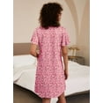 thumbnail image 5 of Avidlove 2 Pack Women Nightgown Sleepwear Flare Short Sleeve Sleepshirts Veck Sleepdress Causal Pajama Dress S-XXL, 5 of 8