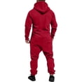 thumbnail image 3 of Yokua Men's Fleece Jumpsuit Piece Hooded Sweatshirt sie Fleece Zip Up Lounge Jogger Sweatsuit Overall Romper, 3 of 8