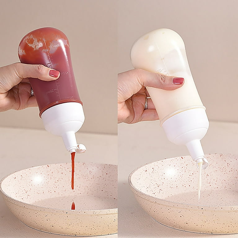 10Pcs Plastic Squeeze Bottle Small Squirt Jet Sauce Condiment Ketchup Mayo r