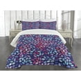 thumbnail image 3 of Ambesonne Grunge Quilted Bedspread Set 3 Pcs, Oval Watercolor Spots, King Size, Violet Blue Multicolor, 3 of 5