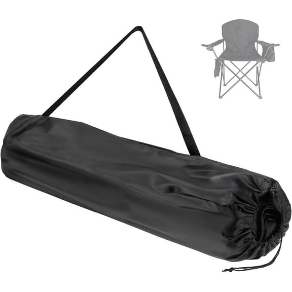 Camping Chair Replacement Bag for Coleman Portable Folding Chair Carry Bag with Shoulder Strap, Protective Carrying Chair Bag for Travel Outdoor Camping Sports, Black (Chair is Not Included)
