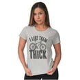 thumbnail image 3 of I Like Them Thick Fat Tires Cyclist Womens Slim Fit Graphic Tee Brisco Brands X, 3 of 5