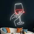 thumbnail image 5 of Handmadetneonsign Wine Glass Girl Hand Neon Light, Wine Glass Lady Hand Neon Sign, Wine Glass, 5 of 5