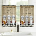 thumbnail image 3 of 84 Inch Long Tier Curtains for Kitchen, The Chef Gnome Kitchen Retro Black Buffalo Plaid Bathroom Window Curtains Rod Pocket Short Curtains Window Treatment Tiers for Living Room Farmhouse 2 Panels, 3 of 5