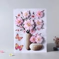 thumbnail image 6 of Fashion PVC Self-Adhesive Waterproof Refrigerator Decorative Decals 3D Stickers Butterfly Floral Decals Simulation Flower Vase Wall Sticker 9, 6 of 8