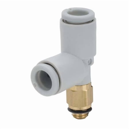 Push-Fit Tee Fitting, Metric x Push-to-Connect x Push-to-Connect, 4mm Tube OD, 6 mm Pipe Size
