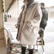 thumbnail image 1 of Nuevo abrigo de lana de invierno para mujer, abrigo de mezclas de lana holgado con capucha, chaqueta con botones de bocina, abrigo de lana para mujer de invierno, 1 of 5