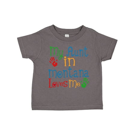 

Inktastic My Aunt in Montana Loves Me Gift Toddler Boy or Toddler Girl T-Shirt