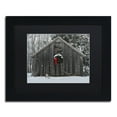 thumbnail image 2 of Trademark Fine Art KS0161-B1620BMF Christmas Barn in the Snow by Kurt Shaffer 16x20 FRM Art BLK MTD, 2 of 4