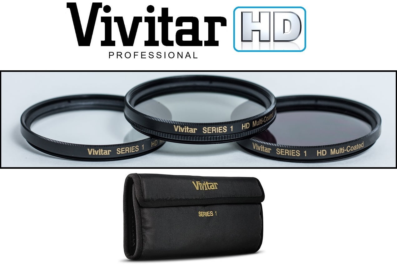 Professional 3Pcs Hi Def UV Polarizer & FLD Filter Kit for Canon EOS