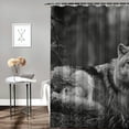 thumbnail image 2 of Orinice Wolf Grass Forest Bathroom Decor Set with Hooks | Colorful Luxurious Graphic Print Polyester Fabric Shower Curtain Set | Home Bathtubs Bathroom Curtain Decoration 36x72, 2 of 7