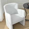 thumbnail image 6 of 24" Wide Modern Dining Chair Performance Fabric Upholstered Dining Armchair for Kitchen Dining Room Living Room (Ivory), 6 of 11