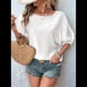 thumbnail image 4 of Camisetas de 3/4 para Mujer, Blusas Básicas de Cuello Redondo para Negocios. S, 4 of 10