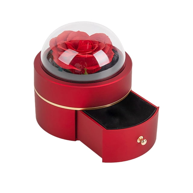 Decoraciones de San Valentín, adornos de San Valentín, regalos de San Valentín, joyero con flores para Qixi, caja para anillos de propuesta de San Valentín, caja para accesorios de collar, sin cajas p
