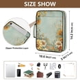 thumbnail image 3 of Haosy Accordion File Organizer Zipper Binder 500 Sheet 6-Tab Expanding File Folder Multi-Pocket 1.2 Inch 3 Ring Vintage Sunflowers and Wildflower, 3 of 7