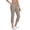 *Brown, variant on ClodeEU Women's High Waisted Stretch Capri Pants, Casual Solid Color Cropped Leggings with Pockets Beige,Women's Plus L
