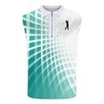 thumbnail image 3 of Men Polo Shirt Slim Fit Sleeveless Golf Shirt Performance Casual T-Shirts Mint Green M, 3 of 4