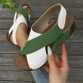 thumbnail image 4 of Htigea Orthopedic Sandals for Women 2025 New Summer Comfortable Sandals Arch Support Wedge Sandal Platform Dressy Wedge Shoes Green 9, 4 of 9