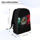 thumbnail image 3 of Mochila negra con la bandera de México para hombre y mujer, ideal para trabajo, negocios, viajes, escuela, universidad, regalo para portátil., 3 of 5