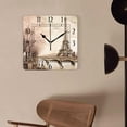 thumbnail image 4 of 10 Inch Wall Clock Battery Operated Silent Clock Decorative for Office, Kitchen, Outdoor, Living Room，Eiffel Tower Retro Paris Cute, 4 of 4