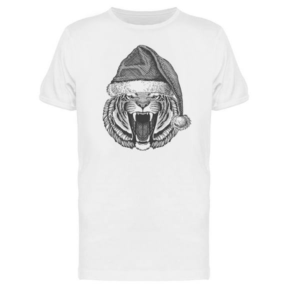Roaring Tiger Christmas T-Shirt Men -Image by Shutterstock, Male Medium