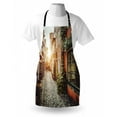 thumbnail image 3 of City Apron Old Town Photography Europe Scenes Vintage Buildings Cafes Cool Architecture, Unisex Kitchen Bib Apron with Adjustable Neck for Cooking Baking Gardening, Brown Pale Orange, by Ambesonne, 3 of 3