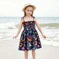 thumbnail image 2 of Robes de Printemps pour Petites Filles Robe Trapèze pour Fille Robe à Bretelles Spaghetti Robe Smockée à Fleurs pour Filles Robe Décontractée pour Filles, 2 of 4