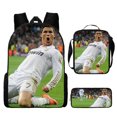 thumbnail image 1 of Football Star Cristiano Ronaldo Backpack Printed Three-Piece Set Children'S Schoolbag Elementary And Middle School Students Backpack Pencil Case, 1 of 2