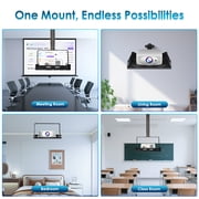 ZDSSY Black Universal Ceiling Extending Projector Tray, Height Adjustable, Universal Bracket with Concealed Cable Management