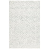 SAFAVIEH Ebony Aidan Geometric Area Rug, Ivory/Light Grey, 3' x 5'